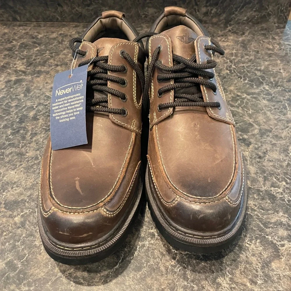 Dockers Mens Overton Oxford Leather Shoe Size 13 Water & Stain Resistant